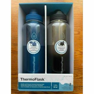 タケヤ(TAKEYA)の★2本セット★サーモフラスク ステンレス 水筒 1.2L ブルー＆ブラック(弁当用品)