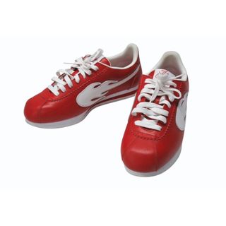 4HUNNID スニーカー YG The Flame Shoes スニーカー レッド ホワイト US 8 美品 中古 4b004156(スニーカー)