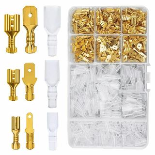 【新着商品】ギボシ端子 135個セット 汎用 防水 平型端子 絶縁スリーブ 圧着(その他)
