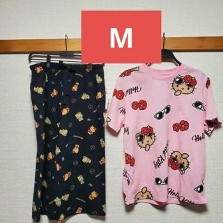 サンリオ(サンリオ)のサンリオ ハローキティ レディース Tシャツ パンツ 日焼けキティ Mサイズ(Tシャツ(半袖/袖なし))
