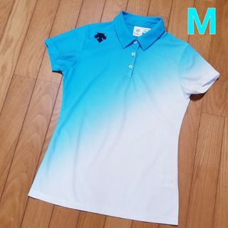 デサント(DESCENTE)のDESCENTEGOLFグラデーションポロシャツ　M(ウエア)
