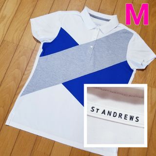 St.Andrews - St ANDREWS セントアンドリュース　レディース　半袖ポロシャツ　M