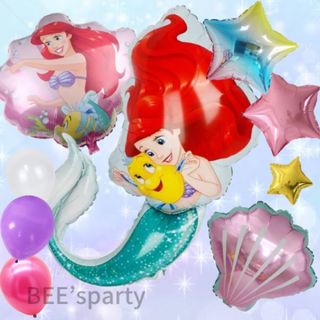 リトルマーメイド アリエル バルーンセット キラキラ 風船 ピンク 女の子誕生日(その他)