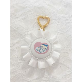 純白ロゼット　マタニティマーク♡(母子手帳ケース)