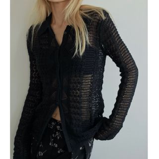 トゥデイフル(TODAYFUL)の試着のみ　タグあり　anuke Mix Knit Shirts(シャツ/ブラウス(長袖/七分))