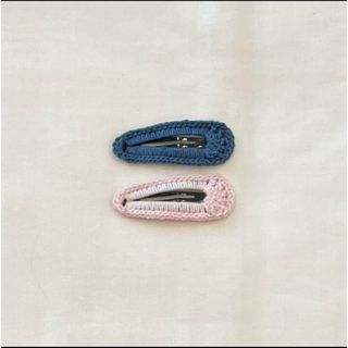 シンプル☆パッチンピン☆かぎ針編み☆２個セット(ファッション雑貨)