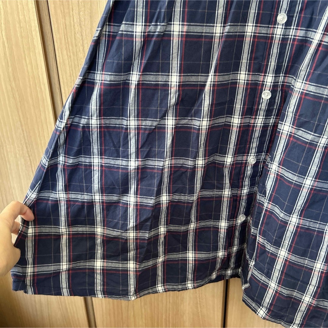 160ラブラビLOVERABBY肩出しレイヤードシャツワンピース キッズ/ベビー/マタニティのキッズ服女の子用(90cm~)(ワンピース)の商品写真