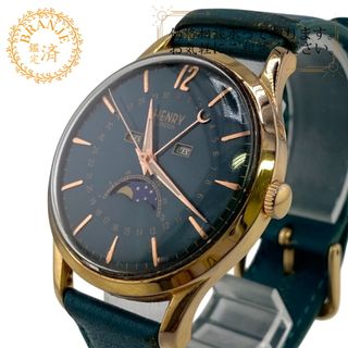 ヘンリーロンドン HENRY LONDON 腕時計
 ムーンフェイス デイト HL39-LS-0380 グリーン(腕時計(アナログ))