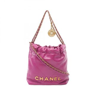 シャネル(CHANEL)のシャネル CHANEL CHANEL 22 ミニ ショルダーバッグ バッグ レザー レディース ピンク系 AS3980 【中古】(ショルダーバッグ)