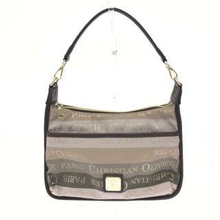 美品 CHRISTIAN OLIVIER クリスチャンオリビエ 2WAYショルダーバッグ ショルダーバッグ   ブラウン ナイロン レディース ロゴ ボーダー　240001154443(ショルダーバッグ)