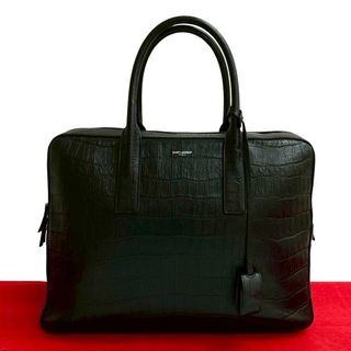 サンローラン(SAINT LAURENT)の極 美品 SAINT LAURENT PARIS サンローランパリ クラシック ミュージアム レザー ビジネスバッグ ブリーフケース ブラック 81406(ハンドバッグ)