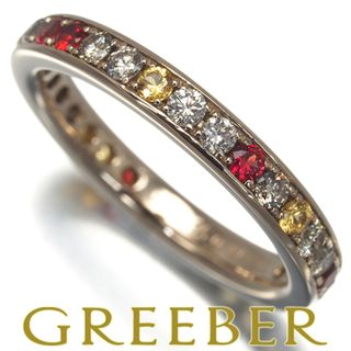 カシケイ リング ダイヤ ダイヤモンド 0.55ct サファイア ファイブリングス フルエタニティ 12号 K18BG (リング(指輪))