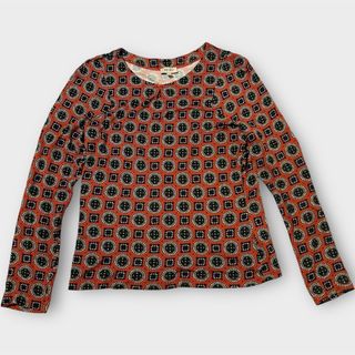 ケンゾー(KENZO)のKENZO ケンゾー 総柄 エスニック調 長袖 カットソー Lサイズ レディース(カットソー(長袖/七分))