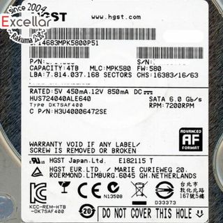 HITACHI製HDD　HUS724040ALE640　4TB SATA600 7200　1000～2000時間以内(PC周辺機器)