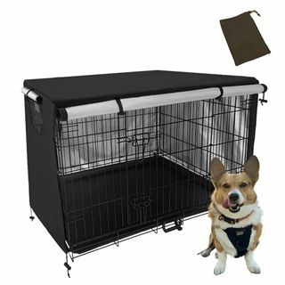 Pelconei 犬のケージカバー ペットサークルカバー 犬用ケージカバー 防寒(その他)