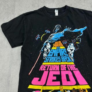 銀河のトップに立つダースベーダー　スターウォーズ　Tシャツ　古着　ブラック　S(Tシャツ/カットソー(半袖/袖なし))