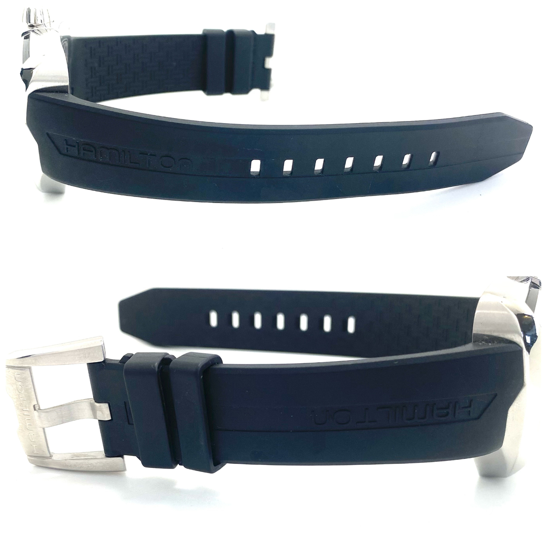 Hamilton(ハミルトン)の【美品・希少】中古 腕時計 メンズ ハミルトン HAMILTON ベンチュラ エルヴィス ELVIS80 クォーツ H24551331 H245510 クォーツ 黒 デイト表示 樹脂ベルト メンズの時計(腕時計(アナログ))の商品写真