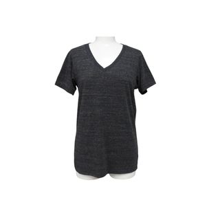 クロムハーツ(Chrome Hearts)のCHROME HEARTS クロムハーツ 半袖Ｔシャツ Vネック RN#95024 ポリエステル コットン レーヨン グレー 美品 中古 4b004750(Tシャツ/カットソー(半袖/袖なし))