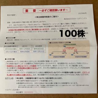 AOKI 株主優待券　20％オフ　５回分(ショッピング)