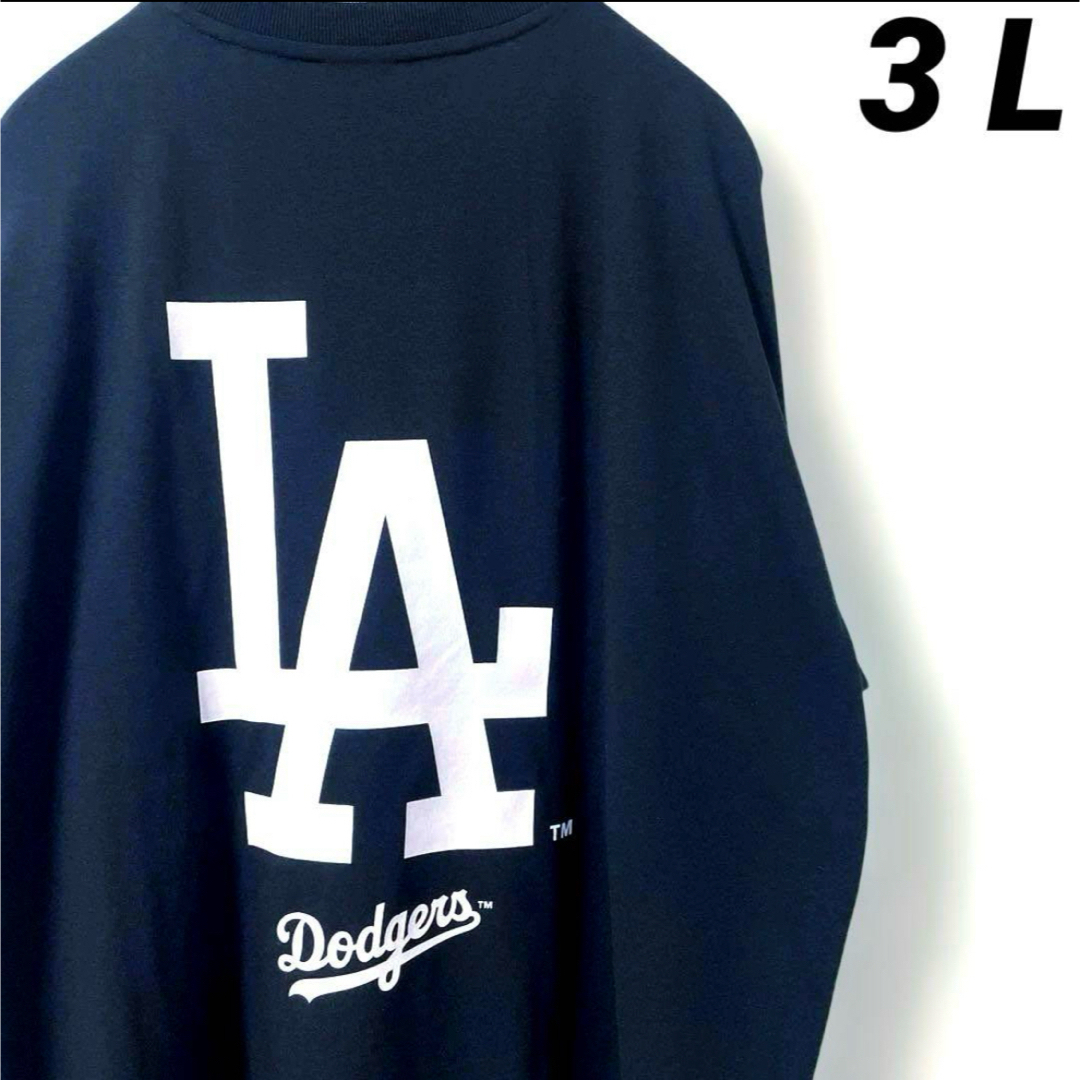 MLB(メジャーリーグベースボール)のMLB ドジャース Tシャツ 大谷翔平　バックプリント　前面刺繍ロゴ　3 L 黒 メンズのトップス(Tシャツ/カットソー(半袖/袖なし))の商品写真