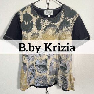 90sヴィンテージ B.by Krizia 短丈カットソー 豹プリントレオパード