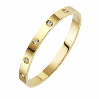 再入荷！ラブブレス型バングル ブレスレット ゴールド◆czダイヤモンド
