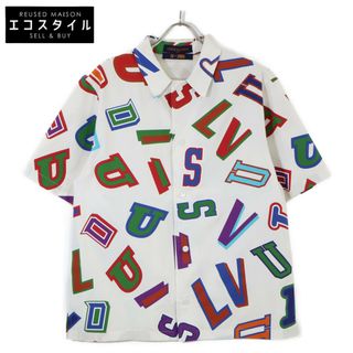ルイヴィトン ﾎﾜｲﾄ ×NBA RM212M ES9 HLS01W ﾏﾙﾁﾛｺﾞ 開襟ｼｬﾂ L
