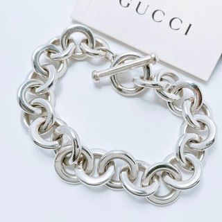 グッチ(GUCCI)の希少 グッチ GUCCI 925 ブレスレット シルバー チェーン OT428(ブレスレット/バングル)