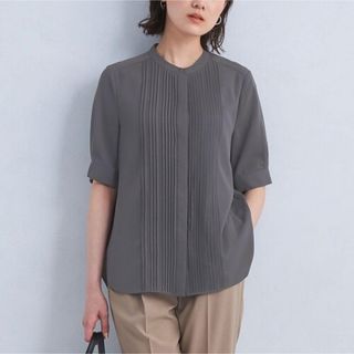 【24SS】green label relaxing洗えるピコピンタックブラウス