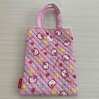サンリオ(サンリオ)のサンリオ　みんなのキルト　手提げバッグ　ハローキティ(キャラクターグッズ)