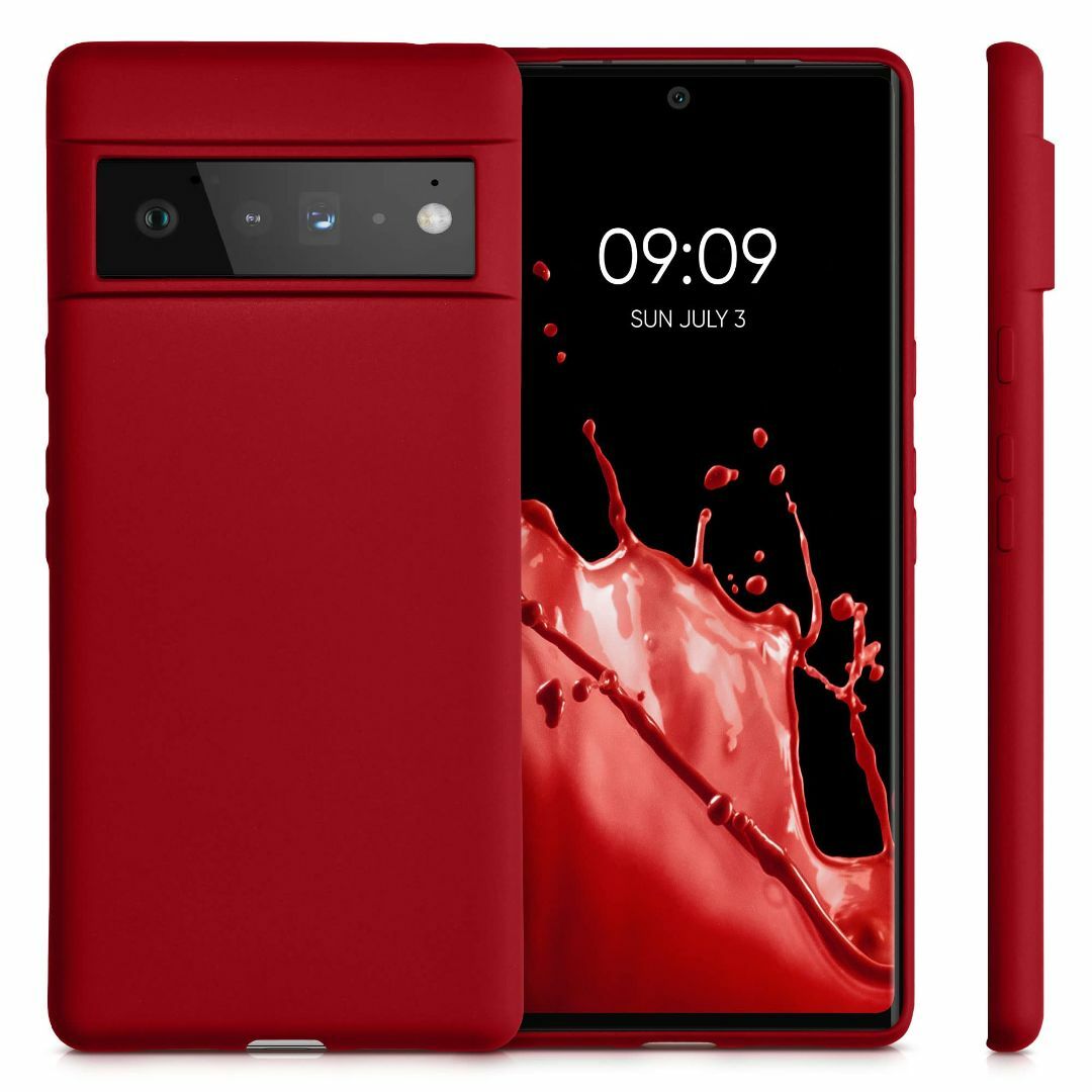 【色:メタリックダークレッド】kwmobile スマホケース 対応: Googl スマホ/家電/カメラのスマホアクセサリー(その他)の商品写真