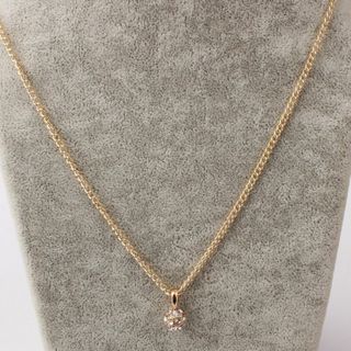 オーストラリア産クリスタル使用◆キラキラ高品質なゴールド K18色ネックレス