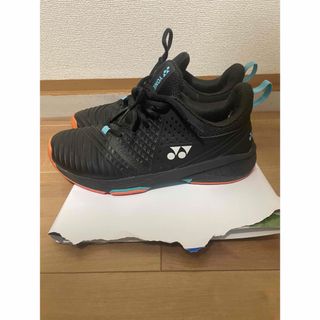 美品　ヨネックス　テニスシューズ パワークッションソニケージ3ワイド24.5 黒