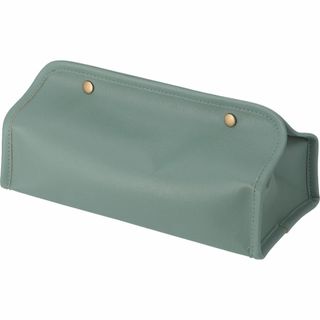 不二貿易 ティッシュケース 幅26.5×奥行12.5×高さ12.5㎝ グリーン 