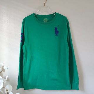 ポロラルフローレン(POLO RALPH LAUREN)のPOLO RALPH LAUREN ビッグポニーロンT グリーン Lサイズ 16(Tシャツ(長袖/七分))