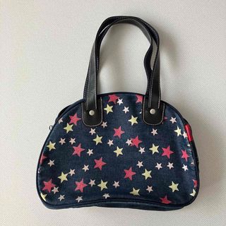 【中古品】aip 手提げ ミニボストンバッグ 星柄 ラメ キッズ 子供 子ども