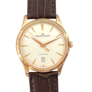 　ジャガー・ルクルト JAEGER-LE COULTRE マスターグランドウルトラスリム デイト Q1232510(109.2.37.S) ホワイト K18PG 自動巻き メンズ 腕時計(その他)