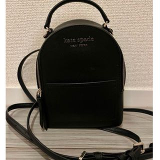 kate spade NEWYORK　リュック　黒 ナイロン　ゴールドファスナー