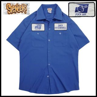 M/ 古着 SPENCERS 半袖ワークシャツ(シャツ)