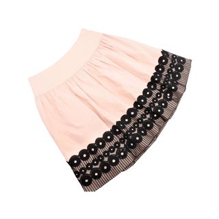 トゥービーシック(TO BE CHIC)のTO BE CHIC トゥービーシック レース スカート size40/黒ｘピンク ■◇ レディース(ミニスカート)