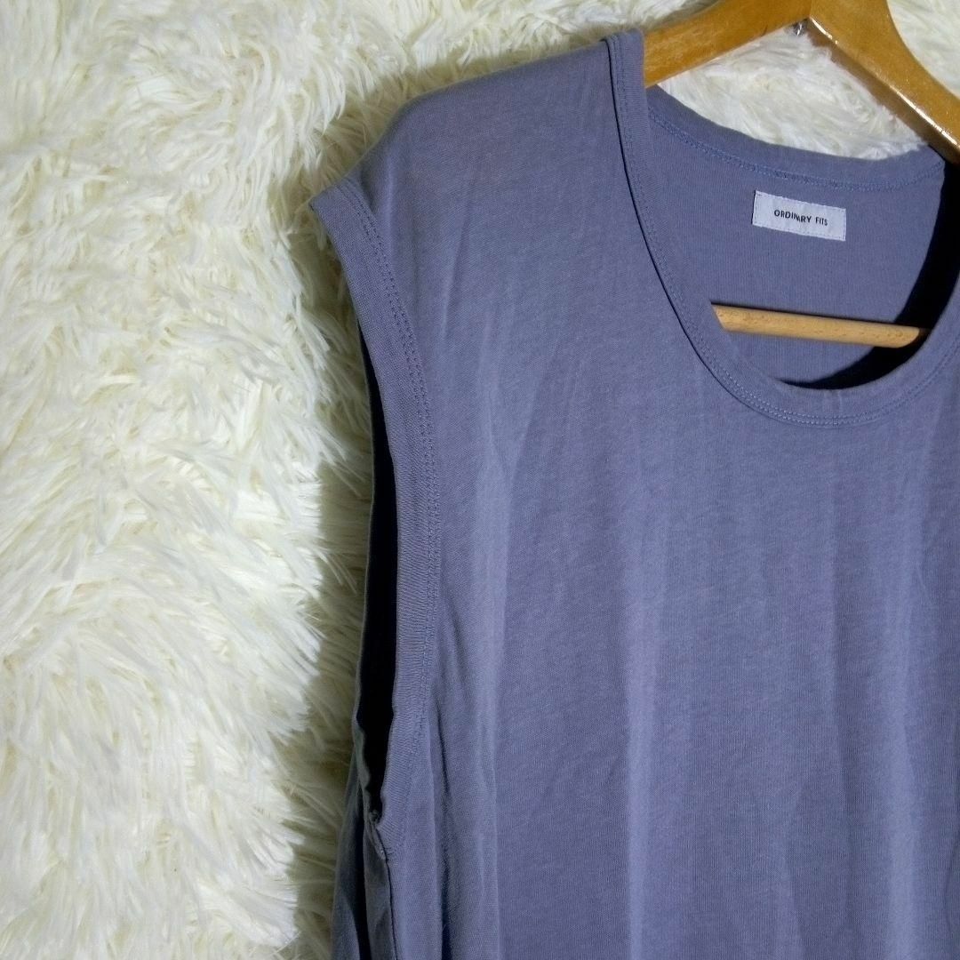 ORDINARY FITS(オーディナリーフィッツ)のオーディナリーフィッツ【0】ノースリーブ ロングカットソーワンピース 綿 グレー レディースのワンピース(ロングワンピース/マキシワンピース)の商品写真