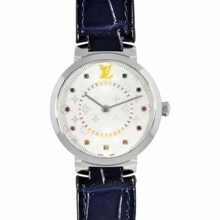 ルイヴィトン(LOUIS VUITTON)のルイヴィトン LOUIS VUITTON QA159Z タンブール スリム MM レインボー 腕時計 シルバー文字盤 クォーツ マルチカラー SS レディース【中古】(腕時計)