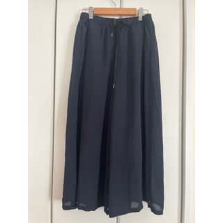 GLOBAL WORK - グローバルワーク　さらさらサテンフレアワイドパンツ　M 黒