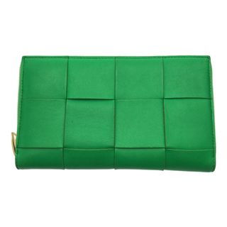 ボッテガヴェネタ(BOTTEGA VENETA)のBOTTEGA VENETA ボッテガヴェネタ ラウンドファスナー 長財布 カセット 小銭入れ付き PARAKEET 649607 グリーン イタリア(財布)