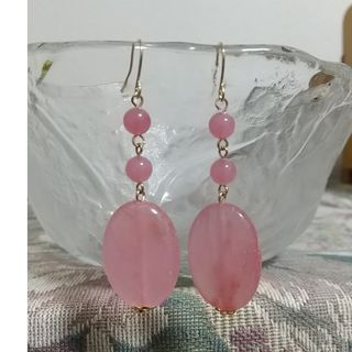 ♥️天然石ピアス♥️No.77★450円★わけあり大粒ジェイド