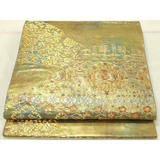 平和屋着物◎六通柄袋帯　切嵌正倉院花鳥文　金銀糸　引箔　正絹　逸品　DAAU4689qp(帯)