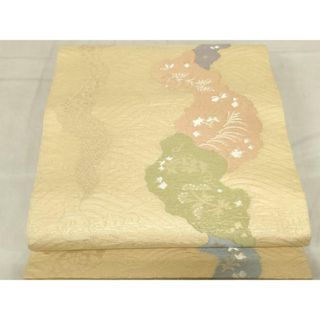 平和屋着物＊夏物　六通柄袋帯　道長花文　金銀糸　正絹　逸品　AAAX6002ma(帯)