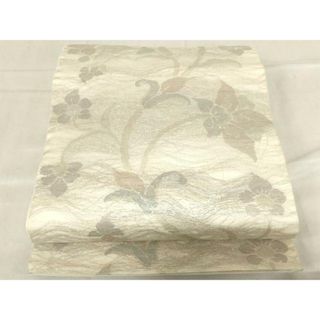 平和屋着物＊夏物　六通柄袋帯　花唐草文　金糸　正絹　逸品　AAAX6014ma(帯)