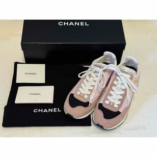 シャネル(CHANEL)の新品◆CHANEL◆2024年購入◆軽量スニーカー◆ピンク系◆36(スニーカー)