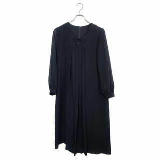 ロングワンピース 総裏地 11号相当 L 礼服 ブラック フォーマル 上品(ロングワンピース/マキシワンピース)